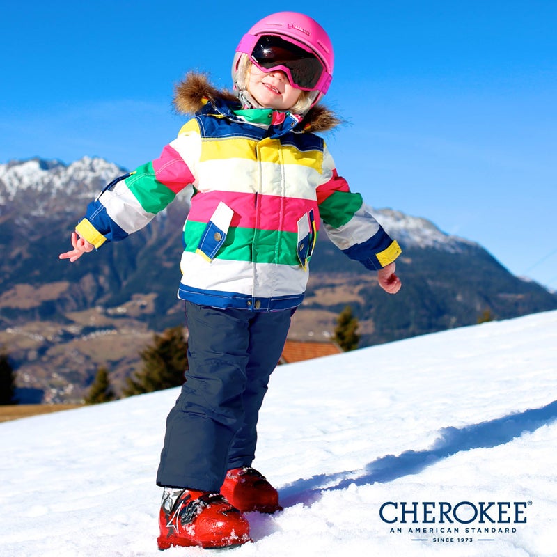 Cherokee Kids Snow Pants - Insulated Heavyweight Waterproof Ski Pants for Boys & Girls - Breathable Winter Gear for Kids, Size 8/10, Navy - Image 4